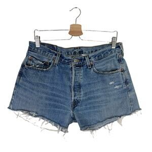 Levi's 501 Denim Cutoff Shorts Vintage with Button Fly Size 34